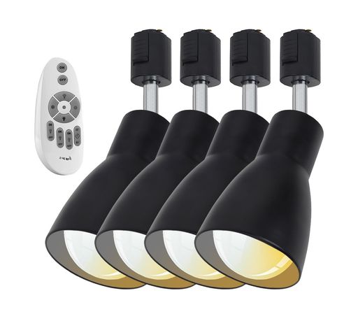 ダクトレール用スポットライトE26口金ダクトレールライト照明器具消費電力6W(60W相当)調光調色リモコン付き2.4GHz無線式遠隔操作天井照明角度調節可能昼光色昼白色電球色天井リビング廊…