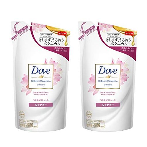 DOVE(ダヴ) 【まとめ買い】 ボタニカルセレクション つややかストレート シャンプー つめかえ2個 詰替え用 350G×2