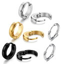 GOKEIフープピアスリングピアスシンプル316Lサージカルステンレス金属アレルギー対応男女兼用リングフープピアスメンズレディース(4種8個セット)