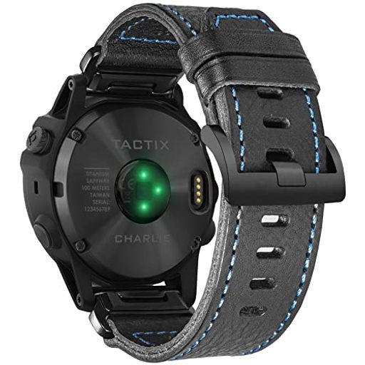 GARMIN ガーミンウォッチバンド 22MM FĒNIX/INSTINCT/VIVOACTIVE/APPROACH/MARQ/QUATIX/D2/FORERUNNER/ENDUROシリーズ用 HEMSUTイタリア本革製スマート・ウオッチバンド