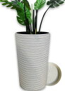 Floraliesプランター大型おしゃれ受け皿付き植木鉢大型軽量屋内屋外用プランター深型高さ52cm排水穴付観葉植物鉢植木鉢(1個当たりホワイト(高さ52cm))