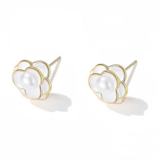 TALONIAピアス真珠花925银ポスト金属アレルギー対応両耳つけっぱなし小ぶりシンプルレディース女性おし..