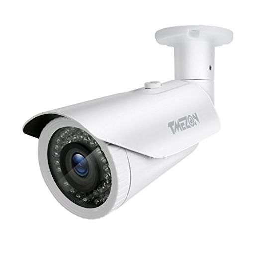 TMEZON AHD防犯カメラ 200万画素 赤外線LED42個 2.8-10MM手動調節可能レンズ 暗視対応 夜間監視 室外 IP66規格防水防塵 ホワイト MZ-VA-CAH4020A