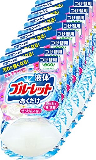 【まとめ買い】液体ブルーレットおくだけ せっけんの香り 詰め替え用 70ML×8個 トイレタンク芳香洗浄剤 小林製薬