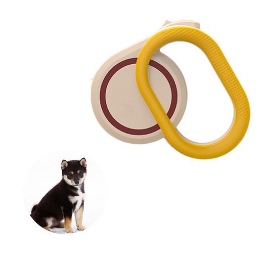 犬リード伸縮伸びるリード小型犬犬用リード伸縮リード5mベージュ色巻き取り式ドッグリード自動巻き取り..