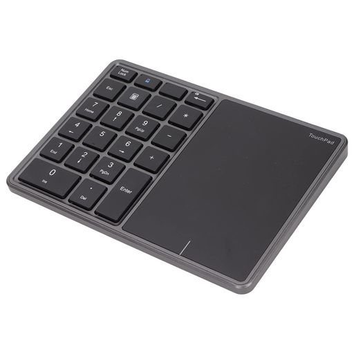 ワイヤレステンキー 2.4G 22KEYSポータブル財務会計タッチナンバーキーボードタイプCキーパッド ラップトップ PC デスクトップ用タッチパッド付き(グレー)