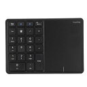 タッチパッド付き2.4Gワイヤレステンキー、22キーポータブルBLUETOOTHテンキー、財務会計USBC充電式テンキー(黒)(2)
