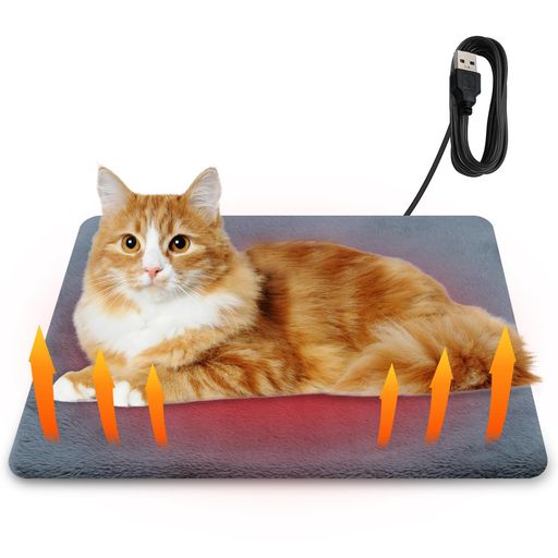 ペット用ホットカーペット USB ペットヒーター ホットマット 猫 犬 ハムスター ウサギ用 30×30CM 防寒 暖房器具 電気毛布 恒温40° 挿しだけ使い 滑り止め モフモフ 冬 寒さ対策 省エネ 洗えるカバー付き