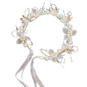 YFFSFDC髪飾り花カチューシャパール花飾りリボン花冠ヘアアクセサリー入学式卒業式結婚式髪飾り披露宴和装写真撮影女の子プレゼント