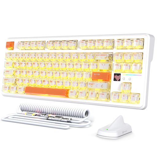 ATTACK SHARK X87ULTRA ゲーミングメカニカルキーボード 8Kポーリングレート 超低遅延0.125ms 3モード対応 点阵スクリーン