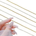 UrbanPulseネイルパーツネイルチェーン50cm2本入り2色極細0.8mmボールチェーン裁断可能ネイルデコレーションパーツDIYネイルアート工芸品人気ファ...