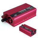 車用パワーインバーターカーインバーター1500WDC12VからAC110Vへ定格850W最大1500W過熱、過負荷を防止電源シガーソケットUSB充電アダプター