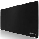 ICASSOゲーミングマウスパッド大型90X40CMおしゃれデスクマット耐水性清潔しやすいゴムベースゲームオフィスホーム用男女兼用(ブラック)(2)