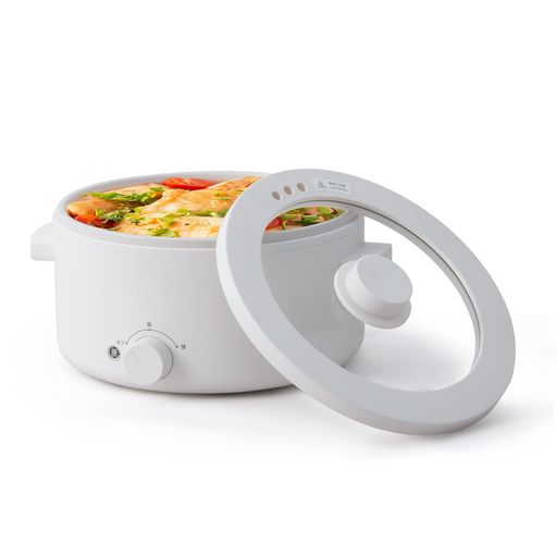 2L電気ポットolayks.電気鍋グリル鍋電気2人用大容量ステーキ、すき焼き、炒め物用焦げ付き防止一台多役(炒める/揚げる/焼く/蒸す/煮る/炊く)多機能フライパン温度調整機能丸洗い可ロング…