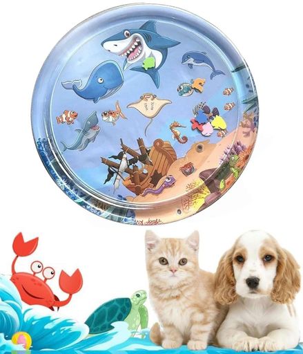 猫ウォーターベッドペットねこキャッチミーイフユーキャン水プレイマット猫用ウォーターマット猫玩具猫..