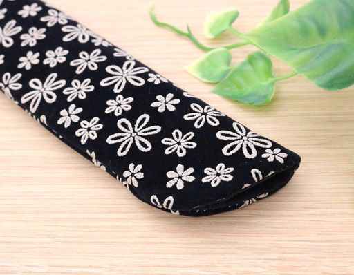 まつみ工芸扇子入れ印伝花/白23.5cm