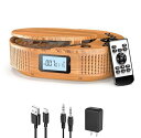 FELEMANポータブルCDプレーヤーBluetoothスピーカー内蔵2000mAh充電式バッテリー搭載CDラジオLEDディスプレイ防塵透明カバー付き1台多役Bluetooth5.0/CD/FM/USB/AUXなどに対応|詳細画像