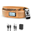 FELEMANポータブルCDプレーヤーBLUETOOTHスピーカー内蔵2000MAH充電式バッテリー搭載CDラジオLEDディスプレイ防塵透明カバー付き1台多役BLUETOOTH5.0/CD/FM/USB/AUXなどに対応(2)
