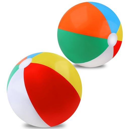 REGUICORP ビーチボール 2個 50.8cm(膨らんだ直径35.5cm)レインボーカラー プール...