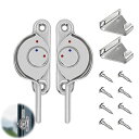 クレセント錠サッシ鍵窓ロック左右に開く1ペア防犯対策耐摩耗性ステンレススチール防錆汎用窓サッシ用部品窓ロック窓の鍵サッシ固定金具クレセント錠補修部品窓鍵網戸ロッ...