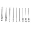 ドライバービットセットマグネット付き6.35mm六角軸硬度56-58HRCH1.5/2.0/2.5/3.0/4.0/5.0/6.0/8.0/109本セット(10...
