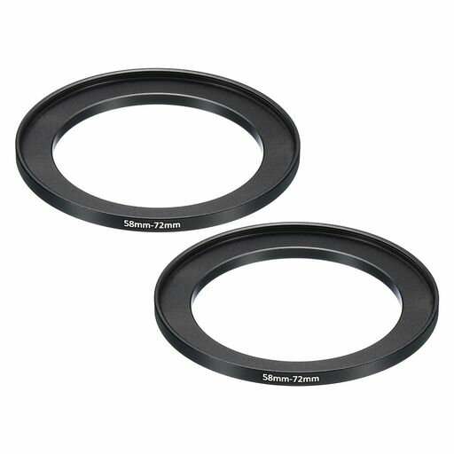 PATIKIL58MM-72MM金属ステップアップリング2個カメラレンズフィルターアダプターリングアルミニウムフィルターアダプターリングカメラレンズフード用ブラック PATIKIL58MM-72MM金属ステップアップリング2個カメラレンズフィルターアダプターリングアルミニウムフィルターアダプターリングカメラレンズフード用ブラック