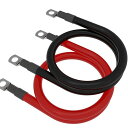 2AWGのゲージ35mm21mの電池ワイヤー力インバーターケーブル自動車、車、トラック、オートバイ、ボート、RVのためのラグ端子の赤い+黒の純粋な銅線3/8”、...