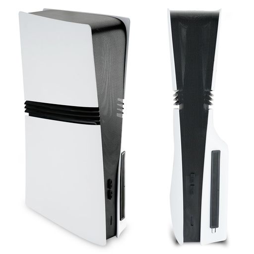 PlayVitalps5Pro対応用防塵フィルター&シリコンプラグセット、防塵アクセサリー(ポートカバー付き)、簡単取付、ブラック