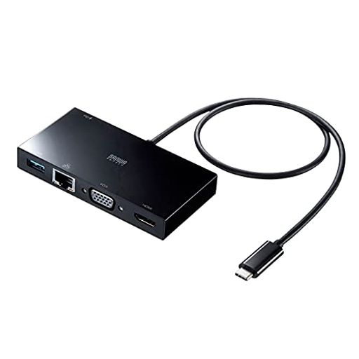 サンワサプライ(SanwaSupply)USBType-Cモバイルドッキングステーション(USBAコネクタメス/USBType-Cコネクタメス/HDMIタイプAメス/VGAミニD-Sub15pinメス/RJ-45各1ポート) サンワサプライ(SanwaSupply)USBType-Cモバイルドッキングステーション(USBAコネクタメス/USBType-Cコネクタメス/HDMIタイプAメス/VGAミニD-Sub15pinメス/RJ-45各1ポート)