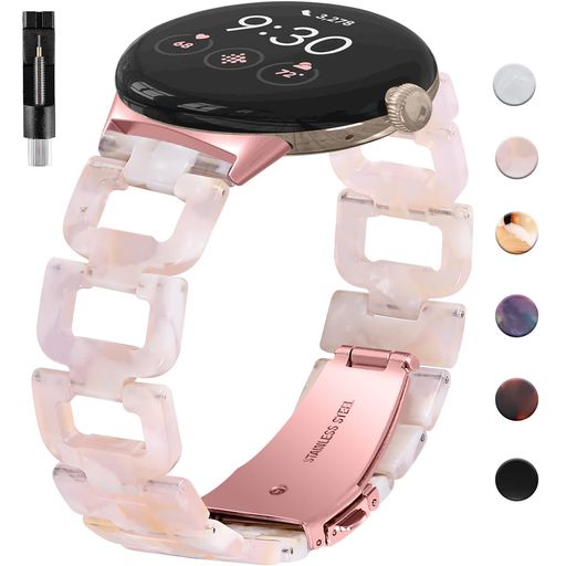 [NINKI]適応樹脂バンドGooglePixelWatch341mm(2024)/Watch2(2023)/Pixelウォッチ(2022)用バンド可愛いベルトストラップ耐水性装着簡単長さ調整できる軽量快適(2)