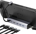 JSAUXドッキングステーションスチームデッキ対応6イン1スチームデッキドックHDMI2.04K@60HzギガビットイーサネットUSB-A3.0フルスピード充電...