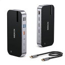 MOKiNUSBCドッキングステーション3画面出力【3*HDMI4K@60HzMSTトリプルモニター出力】16in1ドッキングステーションhdmi3つ100WPDポート3*HDMIポート5*USB-Aポート4*USB