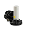 EASYTALKHH-N2RSモービルアンテナ144/430MHz帯高利得2バンド強力マグネット基台同軸ケーブル5mショートアンテナ車載用無線アンテナ(白)