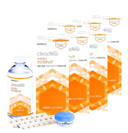 Cleadewオフテクスクリアデューハイドロ:ワンステップ28日分4週間パック360ml6箱セット