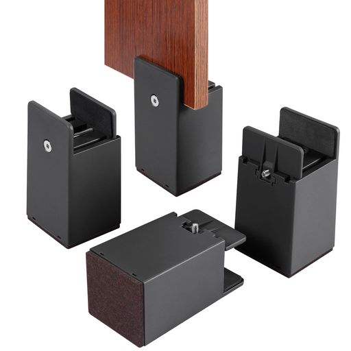 BOIVSHIテーブル脚継ぎ足し高さ調整継ぎ脚高さ100mm4個セットこたつ継足しテーブル脚台幅を調節できる..