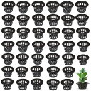Granmagazz水耕栽培鉢40個セット水耕栽培鉢定植かごプラスチックメッシュポット水耕栽培ポット園芸庭園ガーデンニング植物栽培有機栽培水培養スポンジ付き水培養花盆定植育苗かご(ブラ…