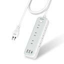 延長コード3m電源タップusb-cたこあしコンセントテーブルタップTESSAN9個AC差込口1個タイプCポート2個type-Aポートマルチタコ足配線一括スイッチ電源コード