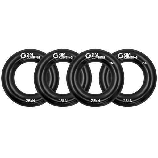 GMCLIMBING4個セット25kNアルミニウムラッペルリングクライミングフリクションセーバーノットヒッチリ..