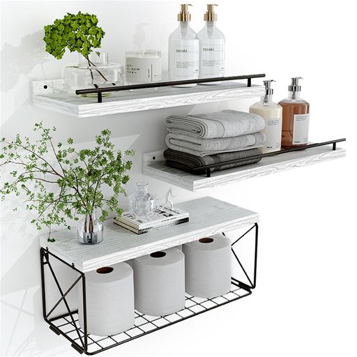 Trusthereウォールシェルフ天然木壁掛け棚壁棚ウォールラック壁掛けラックおしゃれ木製飾り棚壁掛けウォールシェルフ棚壁面収納取り付け簡単玄関/リビング/寝室/キッチン/洗面所に適用-…