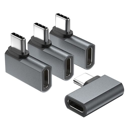 USBC変換アダプタ[4個パック]UseBean90度L字型PD100W急速充電4K@60Hz映像出力USB3.2Gen220Gbpsデータ転送USBType-Cオス-Type-Cメス延長エクステンダーMacBook(2.0)