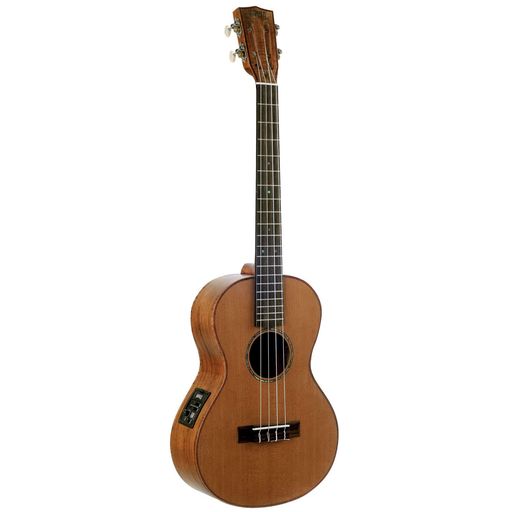 Mahalo自社工場初のオールソリッド(単板)ボディ レッドシダートップ、マホガニーサイドバックの歯切れ良く豊かな響き フレット数:20、スケール:511mm フィニッシュ:マット、キャリングバッグ付属 ピックアップシステム:MahaloMEQ2On-boardPreampwithTuner