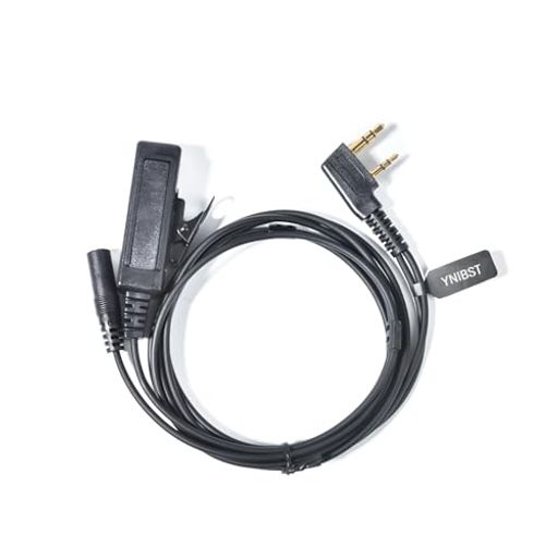 YNIBST ケンウッド対応 Baofeng対応 タイピン型マイクロホン タイピンマイク 3.5φイヤホンジャック付き クリップ搭載