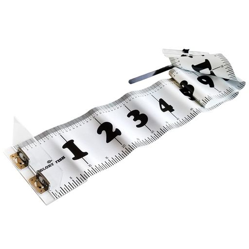 サイズ(cm):長さ120x幅15 カラー:ホワイト 幅15cm/3パターンの計測目盛で最大120cmの大物まで、1mmピッチ目盛りできっちり計測 キャッチ&amp;リリース前提の撮影では、魚へのダメージを最小限に留める。 丸洗い可能で丈夫なターポリン素材を採用 収納時はマジックバンドでコンパクトに収納
