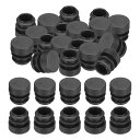 PATIKIL5/8”プラスチックチューブエンドキャップ40個のラウンドホールプラグインサートラウンドアイアンパイプの椅子の脚テーブル本棚パティオ家具用黒
