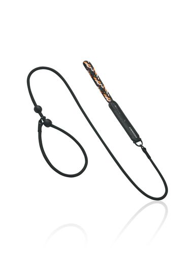 Collars, Harnesses, Leashes - MAOGOUBLUE犬用本革P型リード&首輪一体型引っ張り防止調節可能(全長150cm/直径7.5mm)軽量・頑丈お散歩/トレーニング用ブラック