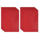 PATIKILレッドい光沢あるEVAグリッターフォームシート16X12”2MM厚裏面接着剤付きスパークルEVAグリッターフェルトクラフトDIYプロジェクト用20枚