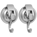 Frcolor壁掛けフック強力吸盤2個入ステンレス鋼フック浴室用フック耐荷重5kgフック壁傷つけないフック壁繰り返し使用可能お風呂キッチンリビングシルバー
