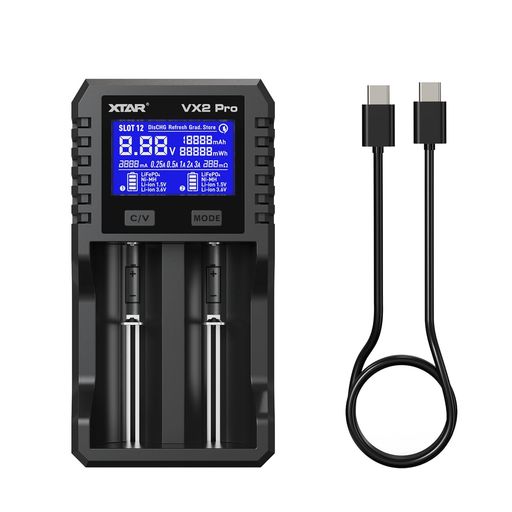 XTAR VX2 PRO KT 多機能バッテリー充電器 単3単4 1.5Vリチウムとニッケル水素電池 ...