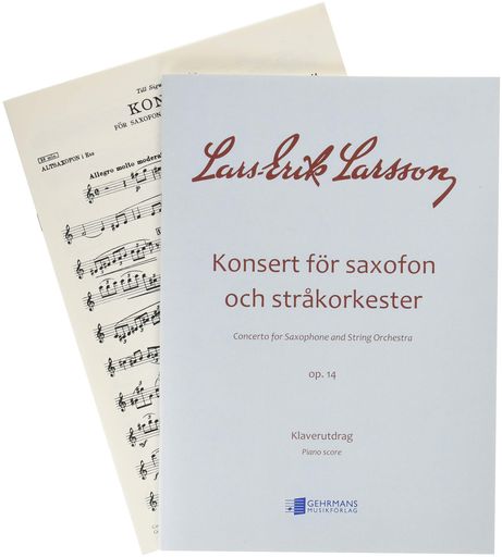原題:Lars-ErikLarsson:Concertoop.14foraltosaxophoneandstringorchestra 編成・種類:サクソフォン、ピアノ 出版社:GEHRMANS(ゲールマンズ出版) 出版番号:CG4684 ISBN:9790070005135