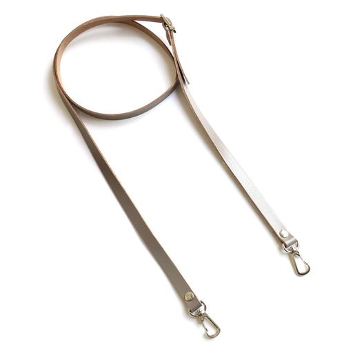 日本紐釦貿易(NipponChuko)本革ショルダーストラップ撥水加工金具シルバー細巾12mmシルバーKT60-S-S手..